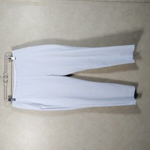05172 Spanx white pull on cropped stretch jeans L